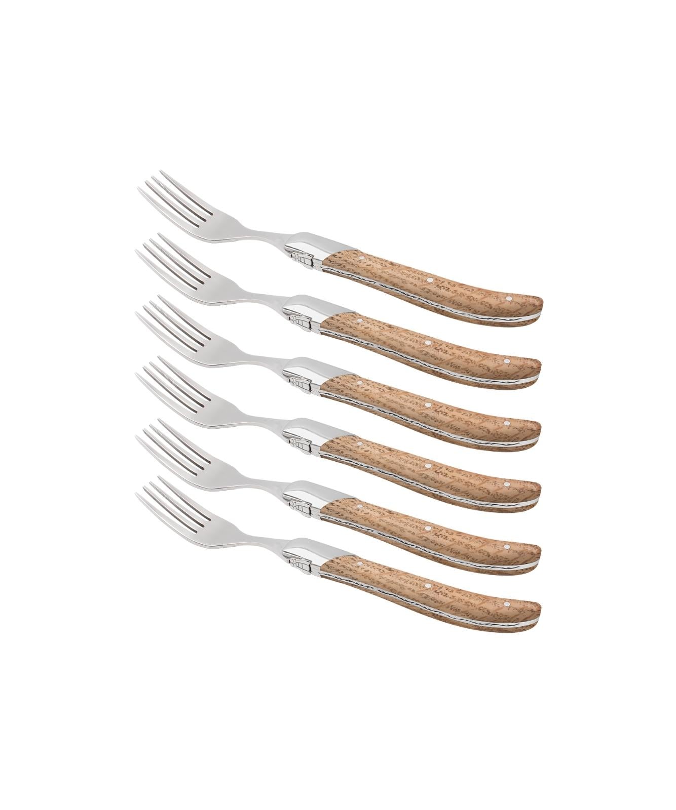 Laguiole by Hâws steakgafler, Oak - 6 stk.